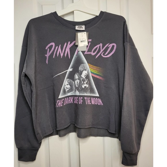 Grayson Threads Tops - Pink Floyd Women's Boxy Cut Cropped Sweatshirt- Size Medium